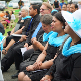 Members of the choir who performed at the unveiling of the historic marker honoring the Māori Agricultural College.  New Zealand, November 2020.