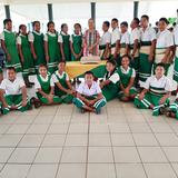 Form 1 students from Koulo Middle School on the Tongan island of Ha'apai.