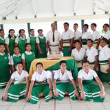 Form 2 students from Koulo Middle School on the Tongan island of Ha'apai.