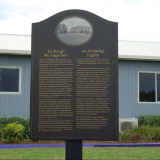 The marker commemorating the legacy of the Māori Agricultural College that operated between 1913 and 1931 near Hastings, New Zealand.  November 2020.