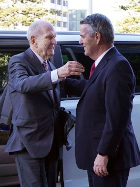 Elder-Ardern-greets-President-Nelson