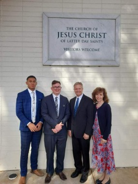 Elder and Sister Nattress with Missionaries 8 March 2022 Adelaide Australia