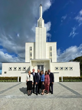 Pacific Area Presidency and wives.