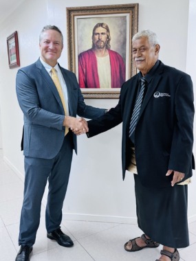 Elder Jeremy R. Jaggi and Reverend Simote Vea. May 2024. 