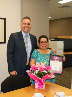 The-Hon-Guy-Zangari-with-Blanca-Espinoza,-Women-of-the-Year-Recipient-2018