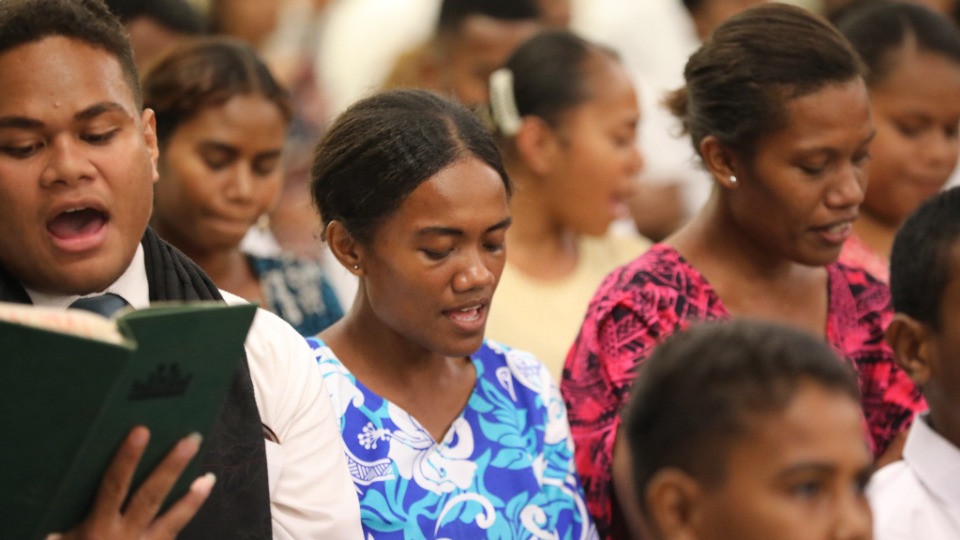 Young members of The Church of Jesus Christ of Latter-day Saints in Nadi, Fiji. 16 March 2023.