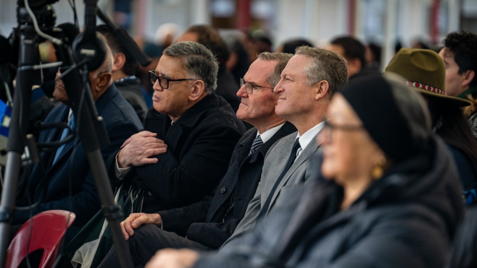 Elder-Peter-F.-Meurs,-Elder-Taniela-B.-Wakolo,-and-Elder-Jeremy-R.-Jaggi-join-other-guests-for-Coronation-anniversary-celebrations-for-His-Majesty-Te-Kingi-Te-Arikinui-Tuheitia-Paki.