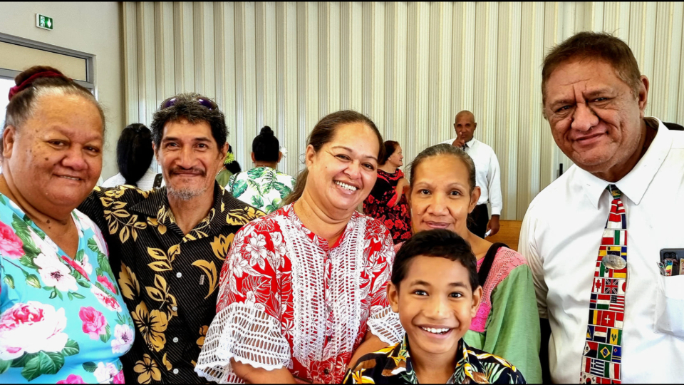 French-Polynesia-Easter-Morning,-Makitua-family---Deborah,-Tareti-and-son-Ariimanuhere-