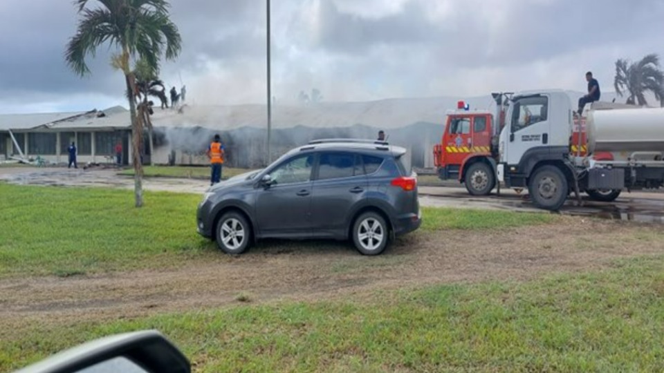 Liahona High School fire. 28 January, 2022. Nuku'alofa, Tonga.