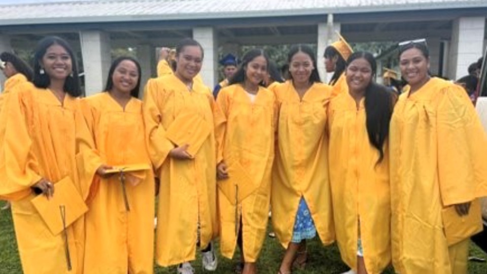 Smiling Girls at CC Pasega Graduation 