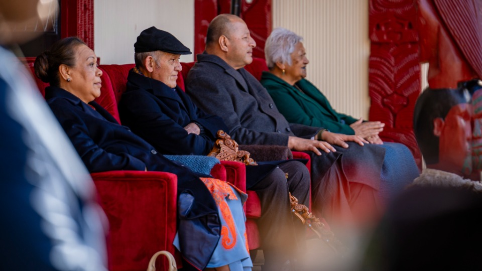 Te-Kingi-Te-Arikinui-Tuheitia-Paki-(centre)-during-Coronation-anniversary-celebrations-on-20-August,-2024.-