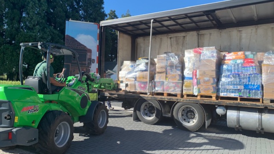 Forklift loading truck in Temple View, New Zealand