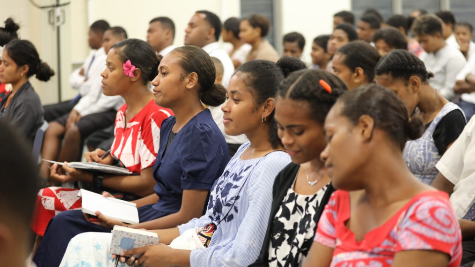 Young members of The Church of Jesus Christ of Latter-day Saints in Nadi, Fiji. 16 March 2023.