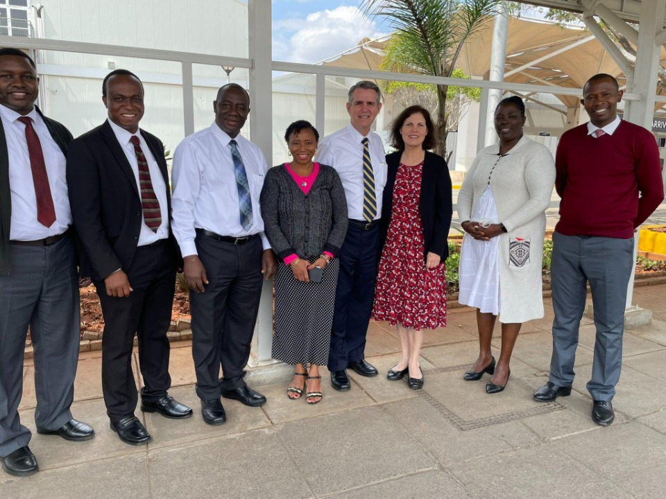 Elder-and-Sister-Ardern-are-greeted-by-Kenyan-Latter-day-Saints-at-the-Nairobi-airport.