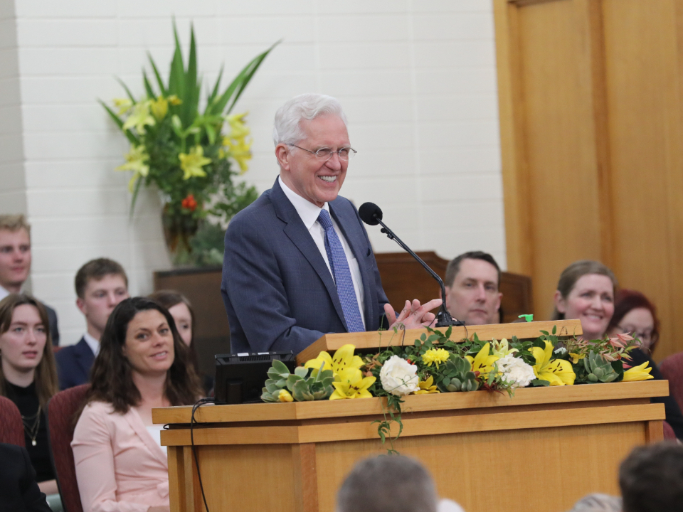 Elder-D.-Todd-Christofferson-speaks-during-a-devotional-in-Adelaide,-Australia.-23-May-2023.