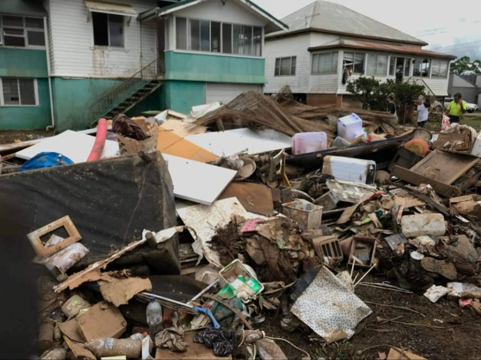 A street in Lismore, Australia after major flooding in March 2022.