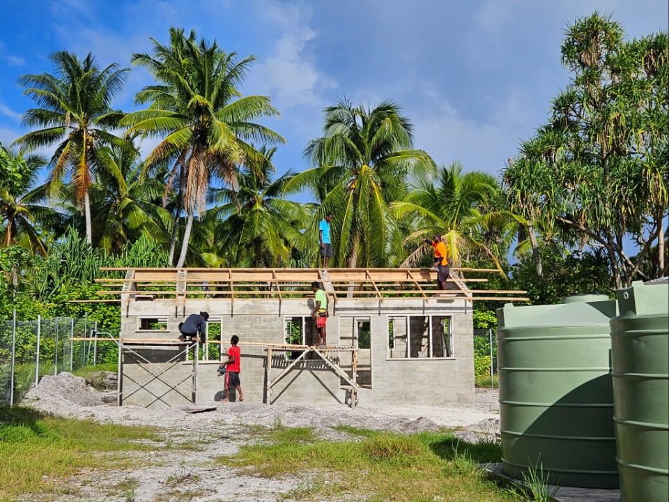 Missionary housing construction in Kiribati
